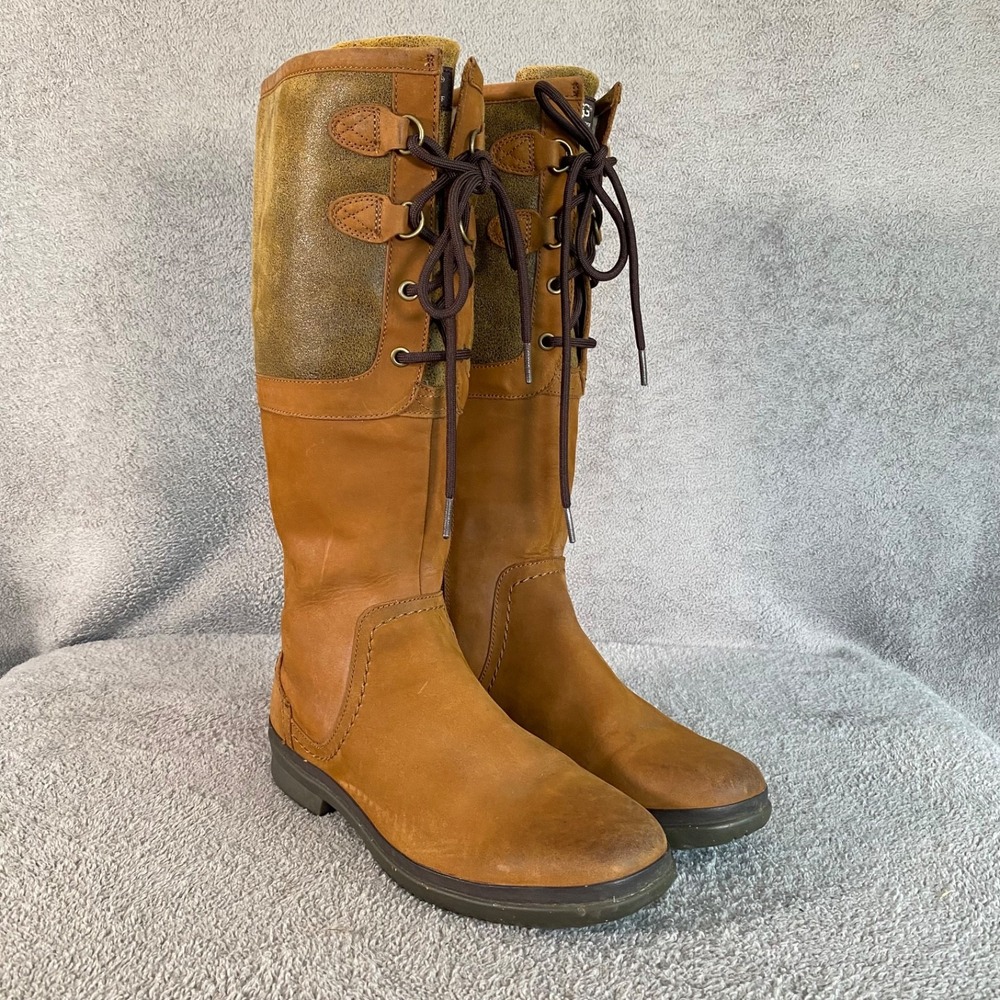 UGG Womens Elsa Leather Waterproof Tall Boots Size 9 Equestrian Heritage Barn